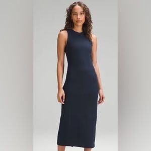 lululemon Brunch and Back ribbed midi dress, rare cross cross back, size 6, nwot